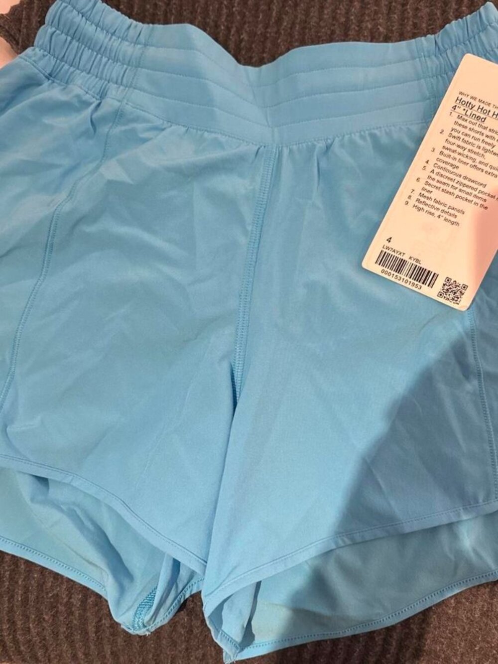 Lululemon Hot Shot Shorts Turquoise Blue Size 4